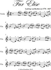 Fur Elise Easy Violin Sheet Music