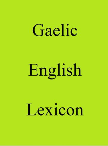 Gaelic English Lexicon - Trebor Hog