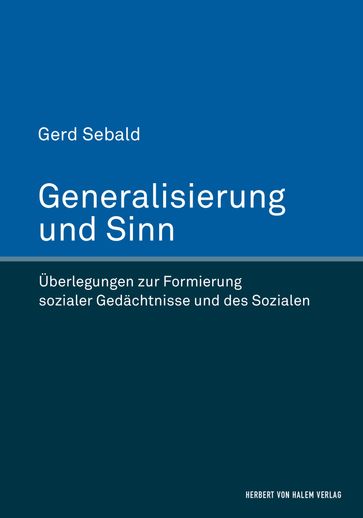 Generalisierung und Sinn - Gerd Sebald