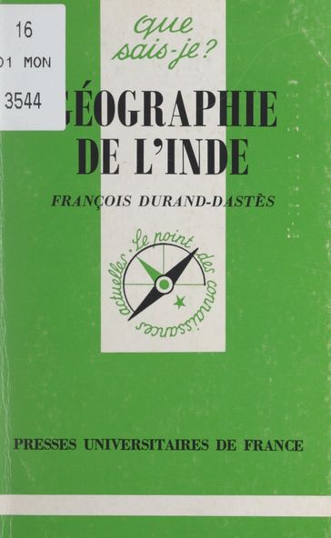 Géographie de l'Inde - Anne-Laure Angoulvent-Michel - François Durand-Dastès - Paul Angoulvent