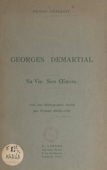 Georges Demartial - Félicien Challaye - Pierre Berland