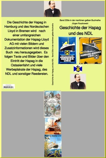 Geschichte der Hapag und des NDL  Band 230 in der maritimen gelben Buchreihe  bei Jürgen Ruszkowski - Jurgen Ruszkowski