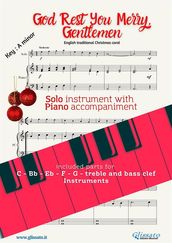 God Rest Ye Merry, Gentlemen (in Am) for solo instrument w/ piano