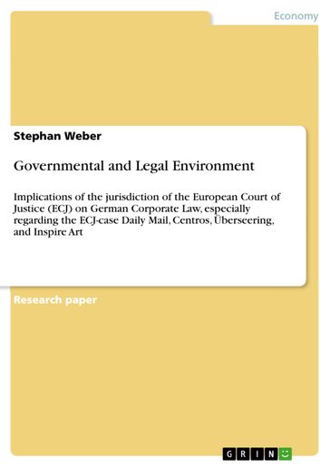 Governmental and Legal Environment - Stephan Weber