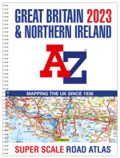 Great Britain A-Z Super Scale Road Atlas 2023 (A3 Spiral)