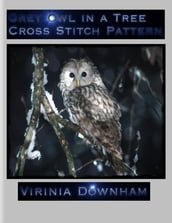Grey Owl in a Tree Cross Stitch Pattern