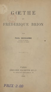 Gœthe et Frédérique Brion