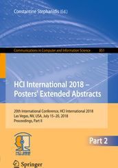 HCI International 2018  Posters  Extended Abstracts