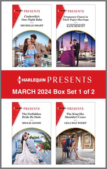 Harlequin Presents March 2024 - Box Set 1 of 2 - Michelle Smart - Kate Hewitt - Millie Adams - Lela May Wight