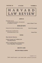 Harvard Law Review: Volume 129, Number 8 - June 2016