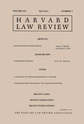 Harvard Law Review: Volume 124, Number 7 - May 2011