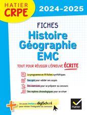 Hatier CRPE - Fiches d Histoire géographie EMC - Epreuve écrite 2024/2025