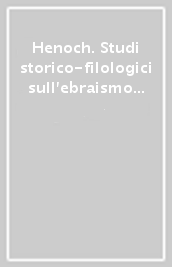 Henoch. Studi storico-filologici sull ebraismo 1990. 3.