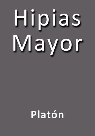 Hipias mayor - Platón