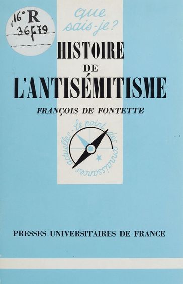 Histoire de l'antisémitisme - François de Fontette