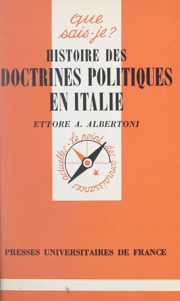 Histoire des doctrines politiques en Italie - Ettore A. Albertoni - Paul Angoulvent
