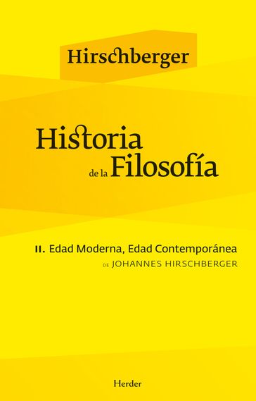 Historia de la filosofía II - Johannes Hirschberger