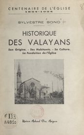 Historique des Valayans (centenaire de l église, 1854-1954)