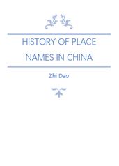 History of Place Names in China
