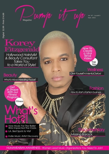 Hollywood Hair King Korey Fitzgerald - Pump it up Magazine - Vol.7 - Issue #9 - - Anissa Sutton - MICHAEL B. SUTTON - Pump it up Magazine