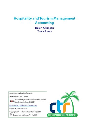 Hospitality and Tourism Management Accounting - Chris Cooper - Helen Atkinson - Tracy Jones