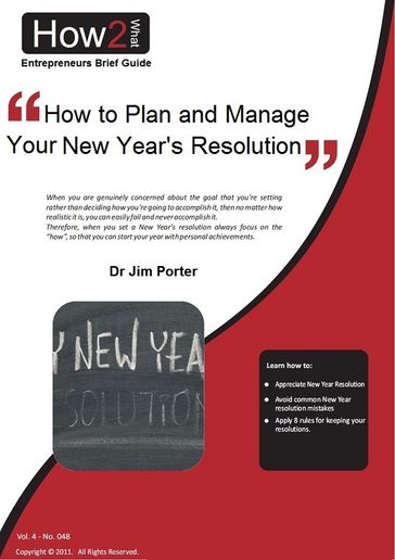 How to Plan and Manage Your New Year's Resolutions - Dr Jim Porter