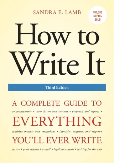 How to Write It, Third Edition - Sandra E. Lamb