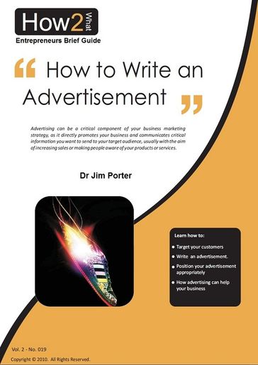 How to Write Your Advertisement - Dr Jim Porter