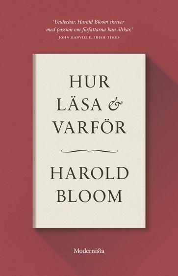 Hur läsa och varför - Harold Bloom - Lars Sundh - Rasmus Pettersson