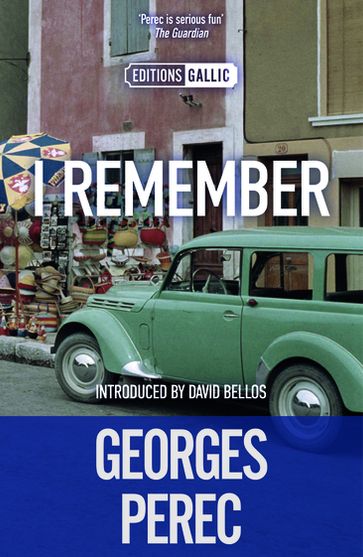 I Remember - David Bellos - Georges Perec