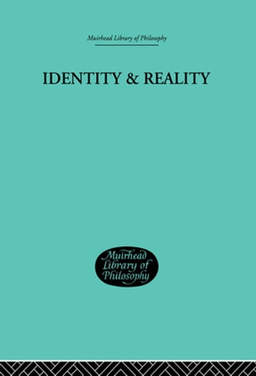 Identity & Reality - Emile Meyerson