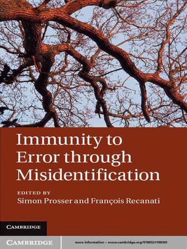 Immunity to Error through Misidentification - Simon_Prosser Francois_Recanati