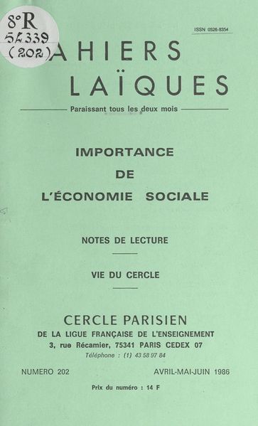 Importance de l'économie sociale - Collectif - Louis Lafourcade - Prosper Alfaric - René Teulade - Yves Coppens
