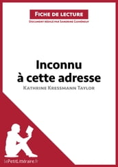 Inconnu à cette adresse de Kathrine Kressmann Taylor (Fiche de lecture)