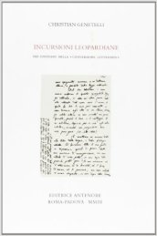 Incursioni leopardiane. Nei dintorni della «conversione letteraria»