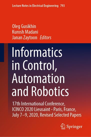 Informatics in Control, Automation and Robotics