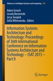 Information Systems Architecture and Technology: Proceedings of 36th International Conference on Information Systems Architecture and Technology  ISAT 2015  Part II