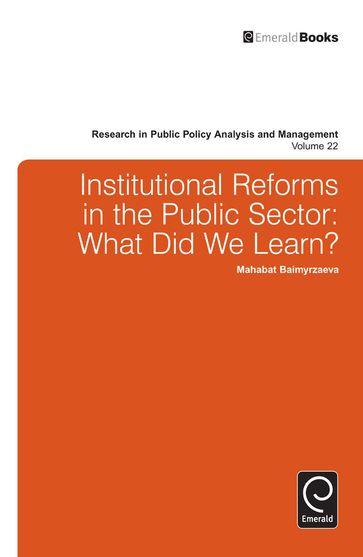 Institutional Reforms in the Public Sector - Mahabat Baimyrzaeva