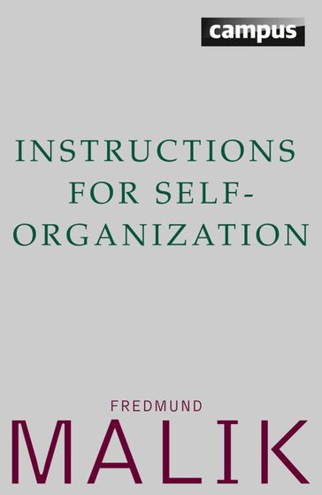 Instructions for Self-Organization - Fredmund Malik