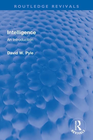 Intelligence - David W. Pyle