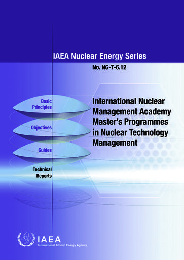 International Nuclear Management Academy Master's Programmes in Nuclear Technology Management - IAEA