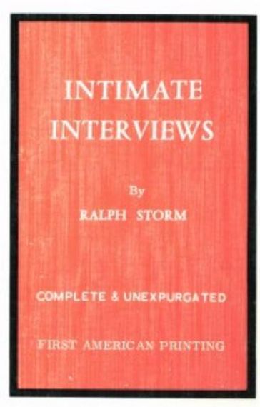 Intimate Interviews - Ralph Storm