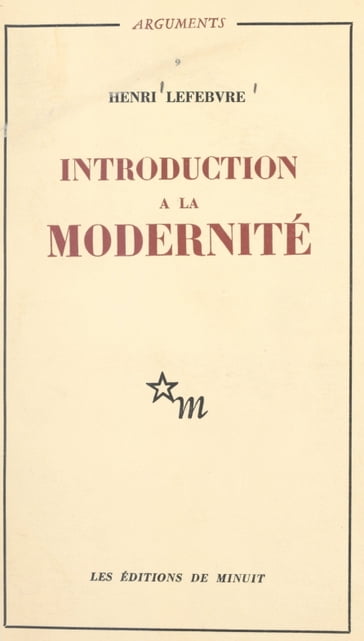 Introduction à la modernité - Henri Lefebvre