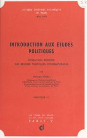 Introduction aux études politiques : évolution récente des régimes politiques contemporains (2)