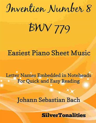 Invention Number 8 BWV 779 Easiest Piano Sheet Music - SilverTonalities