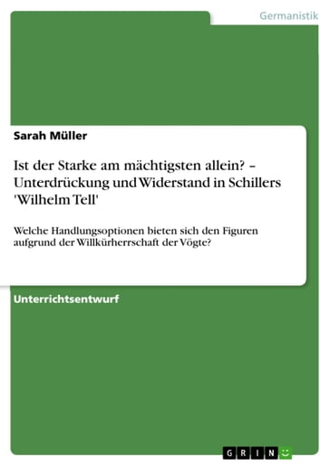 Ist der Starke am mächtigsten allein? - Unterdrückung und Widerstand in Schillers 'Wilhelm Tell' - Sarah Muller