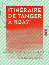 Itinéraire de Tanger à Rbat 