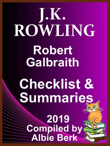 J.K Rowling: Robert Galbraith - Checklist & Summaries - Albie Berk