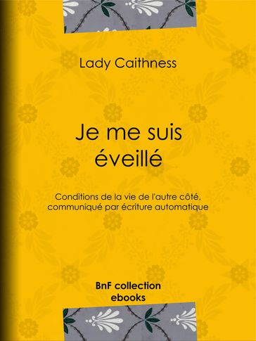 Je me suis éveillé - Lady Caithness