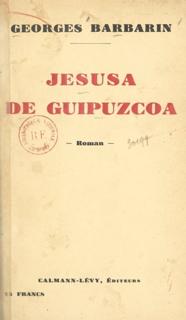 Jesusa de Guipuzcoa - Georges Barbarin